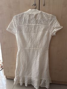 Lace Zip-Up Mini Dress