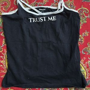 Black 'Trust Me' Tank Top