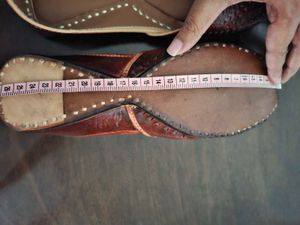 Punjabi Hand-Stitched Leather Jutti Size 7 UK