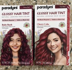 Paradyes Deep Red Hair Tint and free cherry coke t