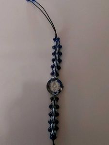Blue And White Beaded Womens Watch