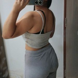 grey tank top