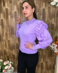 Lilac Puff Sleeve Top