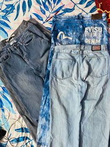 Evisu Unique Denim Jeans- Waist 32-34