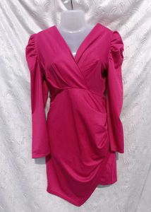 Chic Pink V-Neck Mini Dress💕