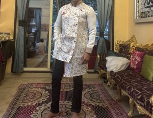 Men&#39;s Floral Print Kurta