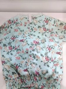 Floral Lace Trimmed Top