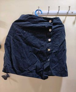 Asymetric Black Mini Skirt
