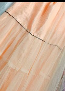 Elegant Peach Ethnic Gown