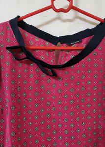 Womens Pink Printed Top