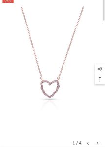 Rose Gold Heart Necklace 🩷