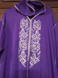 Zari Work Hooded Mexi Dubai Mex