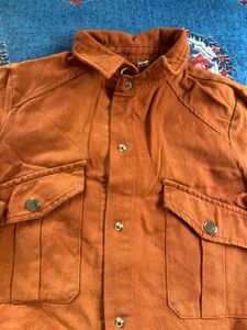 Burnt Orange Utility denim Jacket
