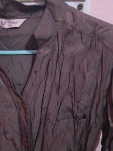 Office Wear Silk Shirt