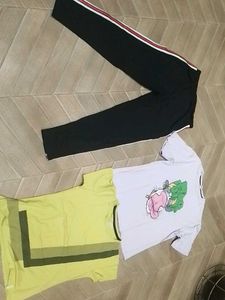 Black Track And 2 T Shirts