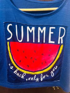 Navy Blue Crop Top!!!👕👕🦋🦋🦋🦕🦕🦕🐬🐬