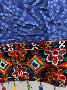 Blue Bandhani Top