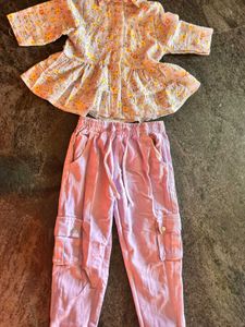 Floral Top &amp; Cargo Set
