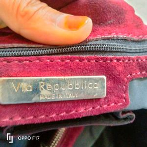 Maroon Velvet Bag