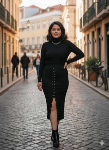 Chic Black Pencil Skirt