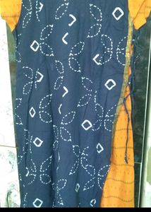 Elegant Blue &amp; Orange Kurta
