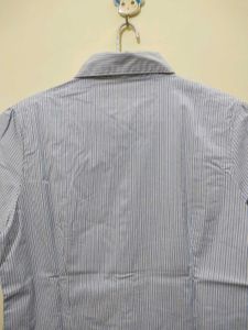 Mark And Spencer Blue White Striped Formal Shirt