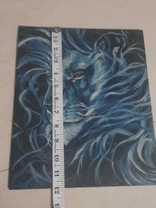 HAND PAINTED - LION on canvas