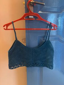 Cute Blue Bralette Crop Top