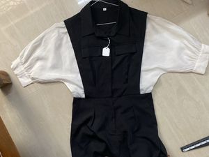 Chic Black &amp; White Jumpsuit