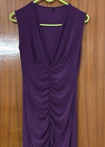 Purple Ruched Bodycon Dress