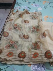 Green Embroidered Kurta , Net Plazzo And Dupatta