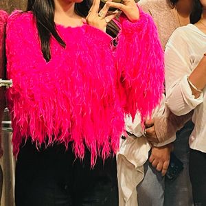 Fuzzy Pink Top