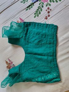 Green Embellished Blouse