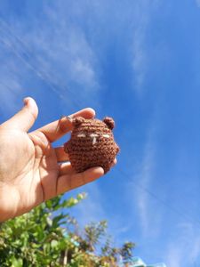 Crochet Brown Bear 🐻 Keychain