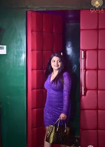 Purple Ruched Sparkle Mini Dress
