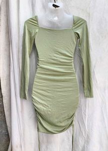 352711. Sage Green Bodycon Mini Dress
