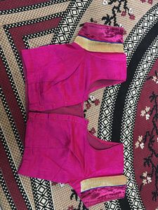 Blue Saree With Complementary Stitched Blouse