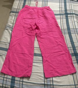 Linen Pink Palazzo Pants
