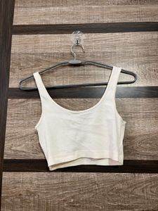 Cute White Crop Tank Top