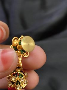 Maroon Green Antique Ear Piece