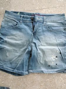 Jealous 21 Embroidered Denim Shorts