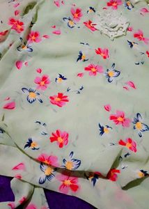 Floral Print Tie-Waist Blouse
