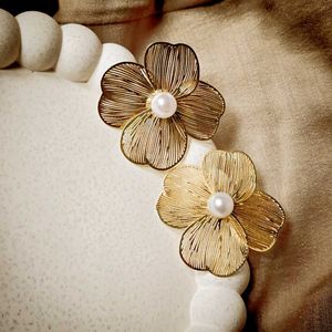 Golden Flower Earrings