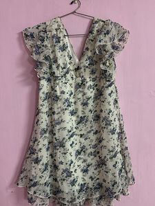 Floral Ruffle Mini Dress