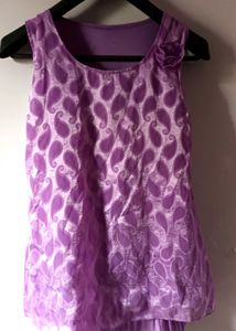 Shiny Lavender Top