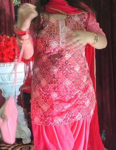 Pink Printed Salwar Suit