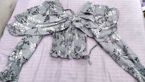 Grey Full Sleeves Top