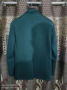 Peacock Green Men Formal/Festive Blazer