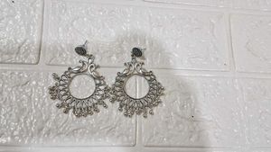 Silver Jhumka Earrings For Resin Base