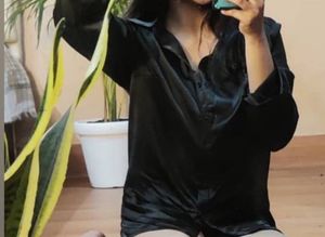 Black Satin Shirt